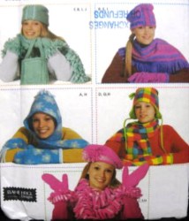 7005 FLEECE HAT SCARF, SCARF, BERET, GLOVES, MITTS, BAG PATTERN